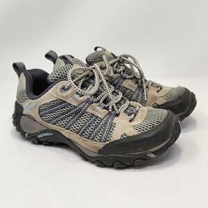 Merrell Yokota Ventilator Trail Hiking Shoes Women Size 9 Gray Blue Low Top